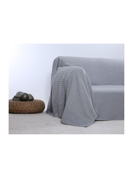 Silk Fashion 25632 Sesselüberwurf Jacquard 180x180cm Silber