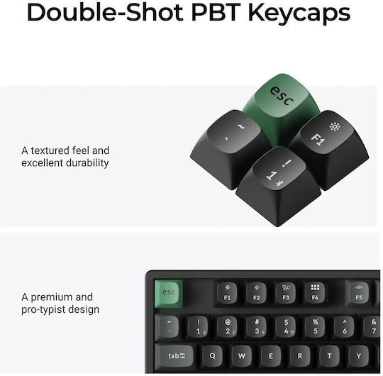 Keychron K2 Ultra K2U-J1 Wireless Gaming Mechanical Keyboard 75% with Keychron Red Switches and RGB Lighting English US Red