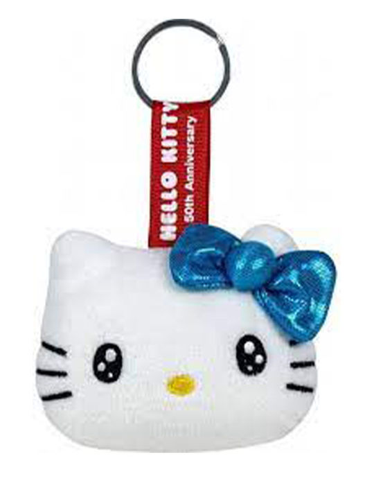 Softies Hello Kitty Plush Keychain 10x8cm 4 Colours Blue Bow