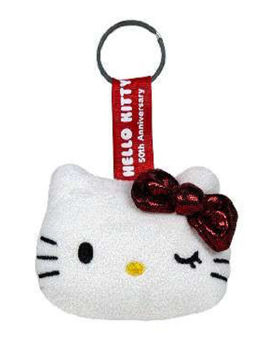 Softies Hello Kitty Plush Keychain 10x8cm 4 Colours Light Blue Bow