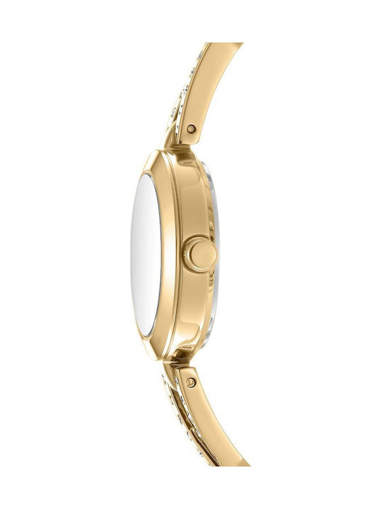 DKNY Women's Battery Watch with White Metal Bracelet
