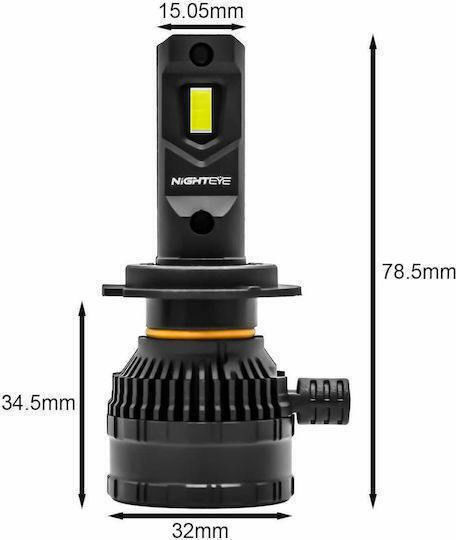 Nighteye A315 S26 H7 Car Lamps 200w 40000lm 6500k Cold White Ip68 2pcs