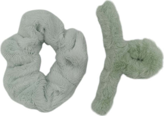 Set Clame De Păr Scrunchie Pufos 2 Bucăți 6 Culori