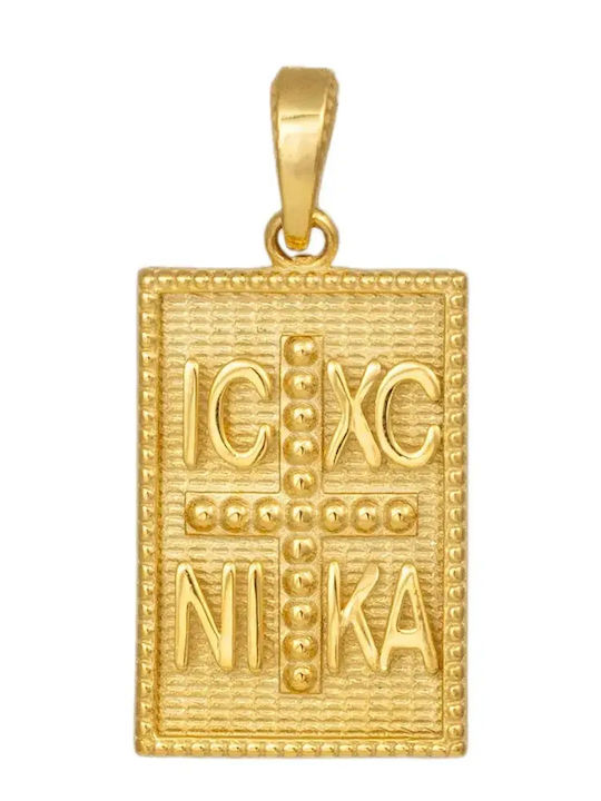 Kinder Amulett Kinder Amulette Doppelseitiger Konstantin-Münze aus Gold 14K 056027