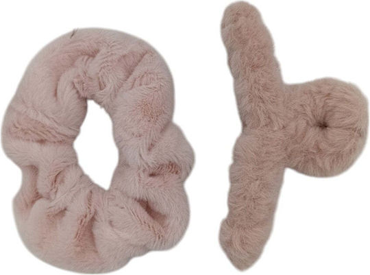 Set Clame De Păr Scrunchie Pufos 2 Bucăți 6 Culori