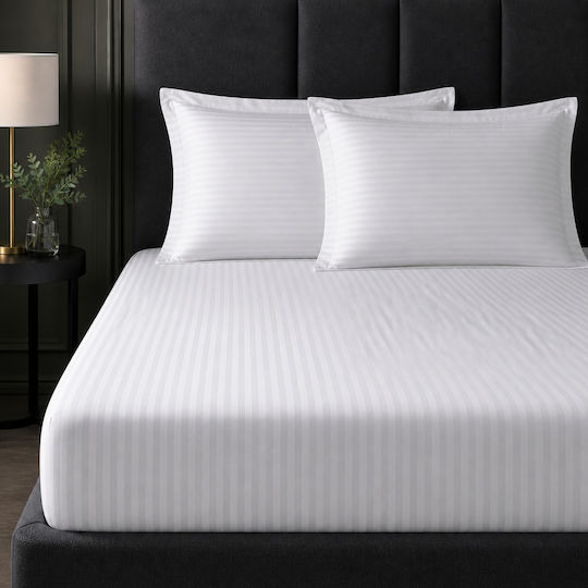 Hotel Cotton Satin Fitted Sheet 165x200+35cm 240tc 18-1-160-9