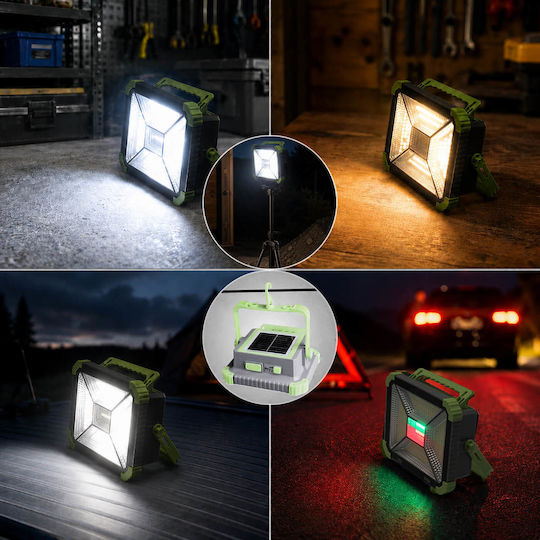 Smd Водоустойчив Соларен LED Прожектор Студено Бяло с Дистанционно IP66