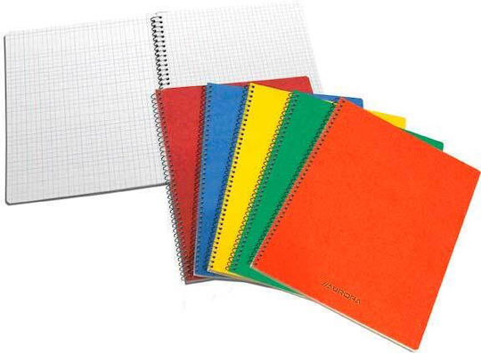 Aurora Caiet Școlar Spirală Matematică A4 60 Foi De Hârtie (Diverse Culori)