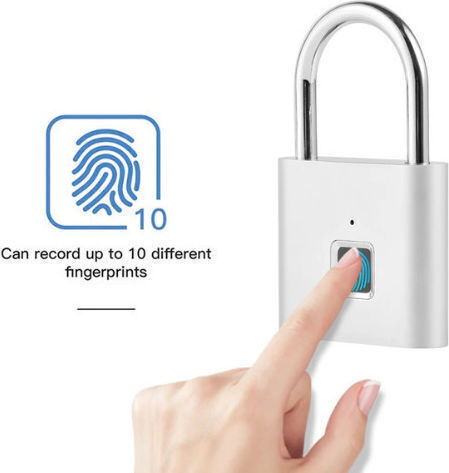 SPV Padlock Brass With Fingerprint Black