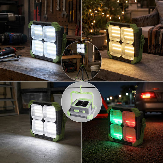 Waterproof Solar LED Flood Light Cold White with Remote Control IP66