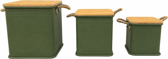 Metallisches Aufbewahrungsbox mit Deckel 26x26x26cm