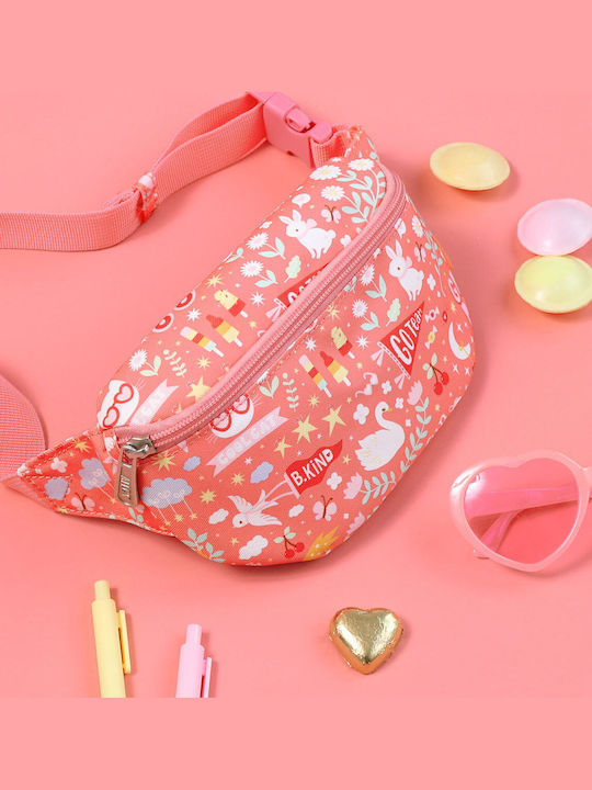 A Little Lovely Company Kids Bum Bag Pink 23x13x5cm