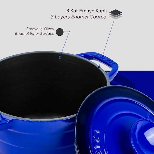 Lava Experience Βαθιά Κατσαρόλα από Μαντέμι 4.9lt /