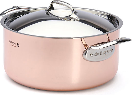 De Buyer Inocuivre Βαθιά Ανοξείδωτη Κατσαρόλα 8lt / 28cm