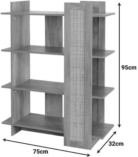 Bücherregal Oslo Sonoma 75x32x95cm