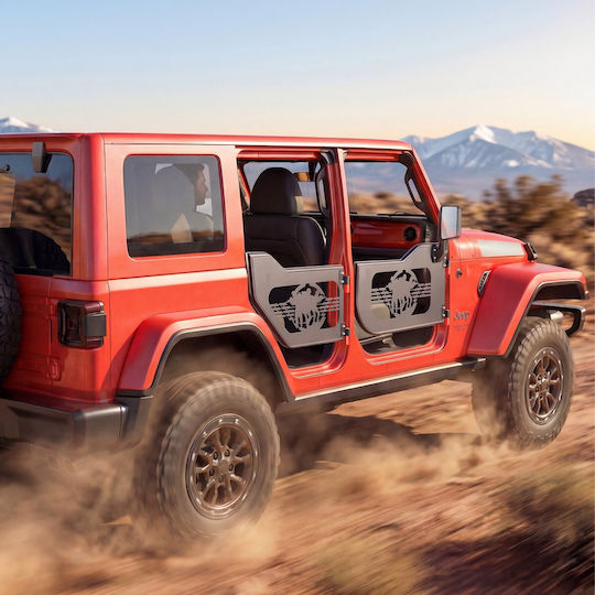 Vevor Σωληνωτές Ημιπόρτες Jeep 4 Θυρών Wrangler Jl 2018-2026 & Gladiator Jt 2020-2026 Σχέδιο Soldier Εμπρός Πίσω Dot Καθρέφτες Λαστιχένια Προστατευτικά Jpc4mcxsbta2gj12u001v0