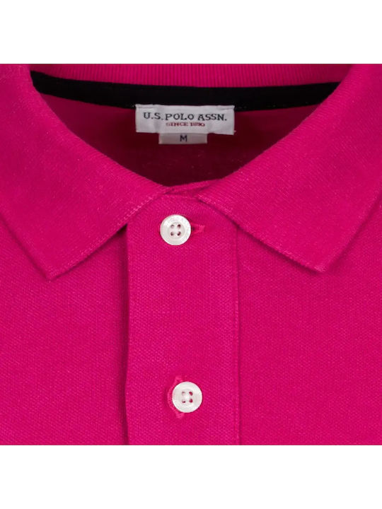 U.S. Polo Assn Αθληliche Herrenbluse Kurzarm Fuchsie