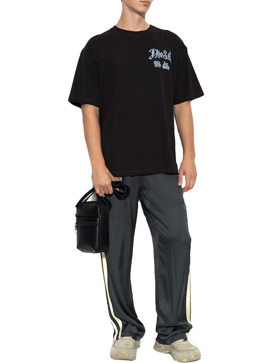T-shirt Brown Black Teal