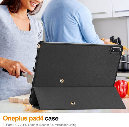 Smartcase Klappdeckel Schwarze (Oneplus Pad 4)