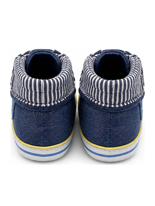 Panino Panino Weiche Sohlenschuhe Für Babys Blauen Stiefel