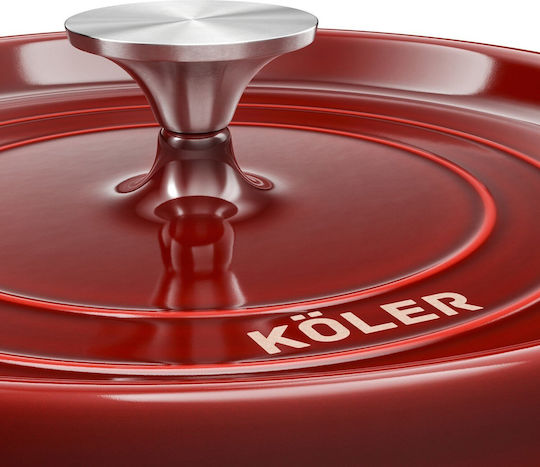 Koler Round Cast Iron Dutch Oven 26cm 5lt