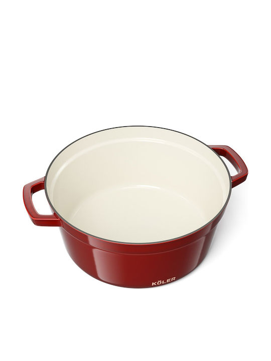 Koler Кръгла Чугунена Гастра 26cm 5lt