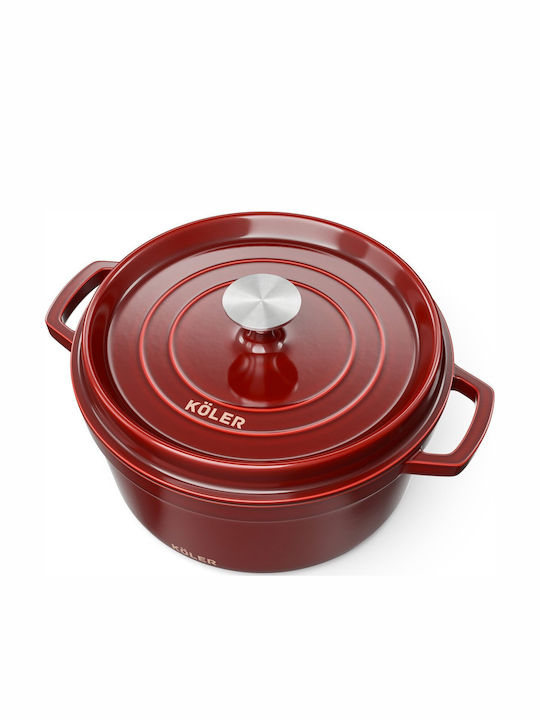 Koler Кръгла Чугунена Гастра 26cm 5lt