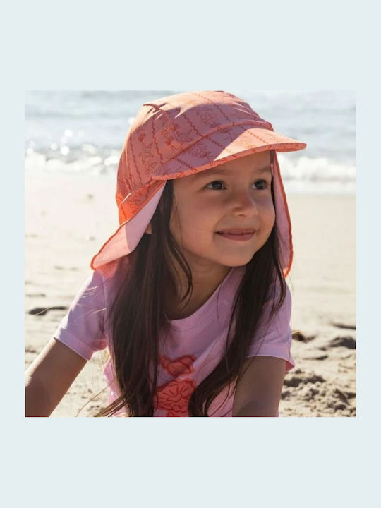 Swim Essentials Детска Текстилна Слънцезащитна Оранжева Шапка