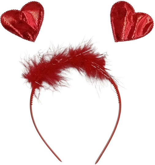 Spring Figures Hearts Carnival Headband Red