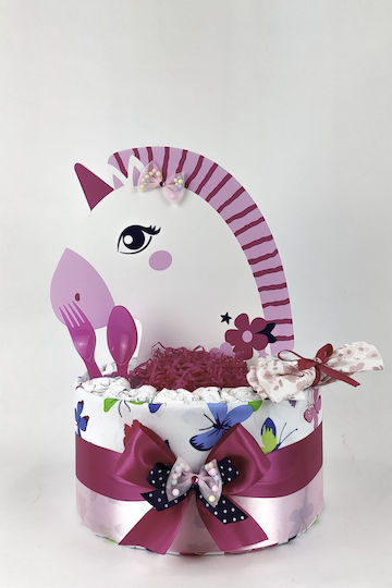 Dama Koupa Diaper Cake από Ξύλο για Κορίτσι