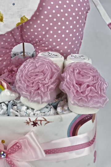 Dama Koupa Χειροποίητο Diaper Cake για Κορίτσι