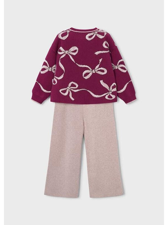 Kids Set with Pants Winter 2 Pieces Burgundy