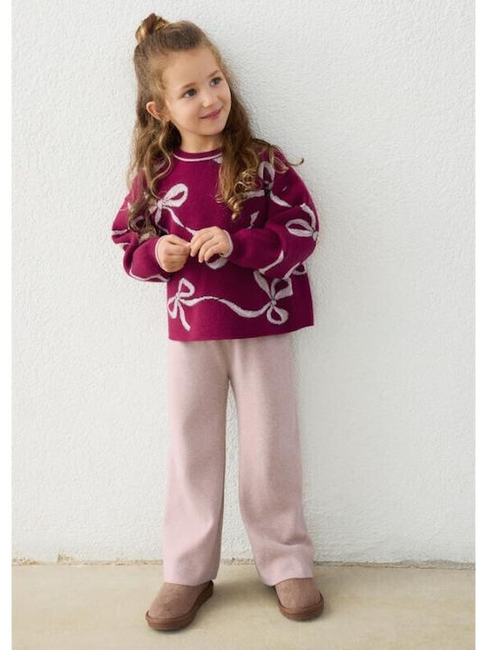 Kids Set with Pants Winter 2 Pieces Burgundy
