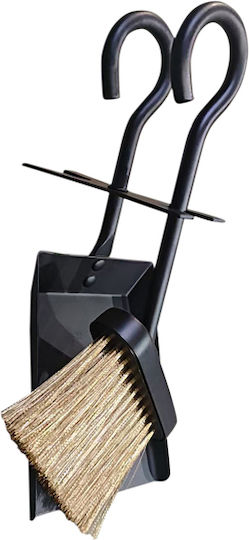 Home & Camp HCFT4063 Fireplace Tool Set with Stand Holder Silver