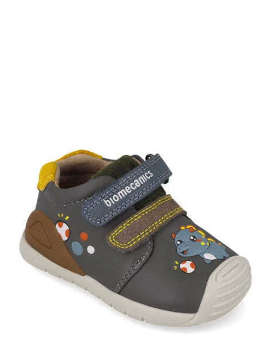 Παιδικά Sneakers Ανατομικά με Σκρατς Γκρι