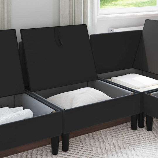 Velvet Armchair Black 70x70x82cm