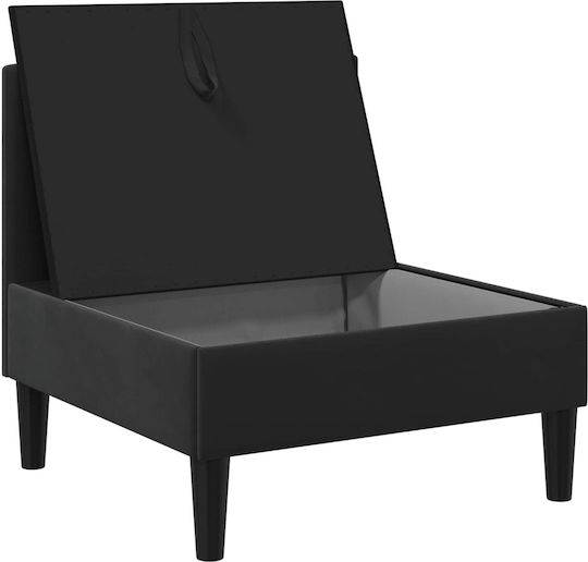 Velvet Armchair Black 70x70x82cm