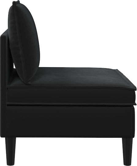 Velvet Armchair Black 70x70x82cm