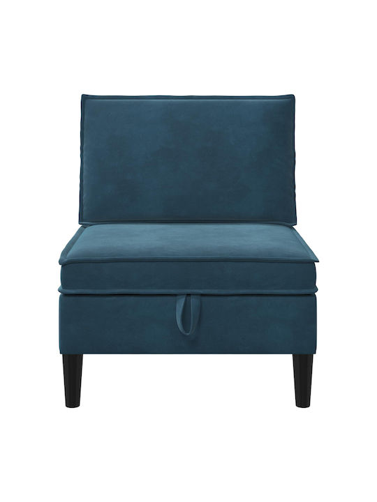 Sessel aus Samt Blau 70x70x82cm