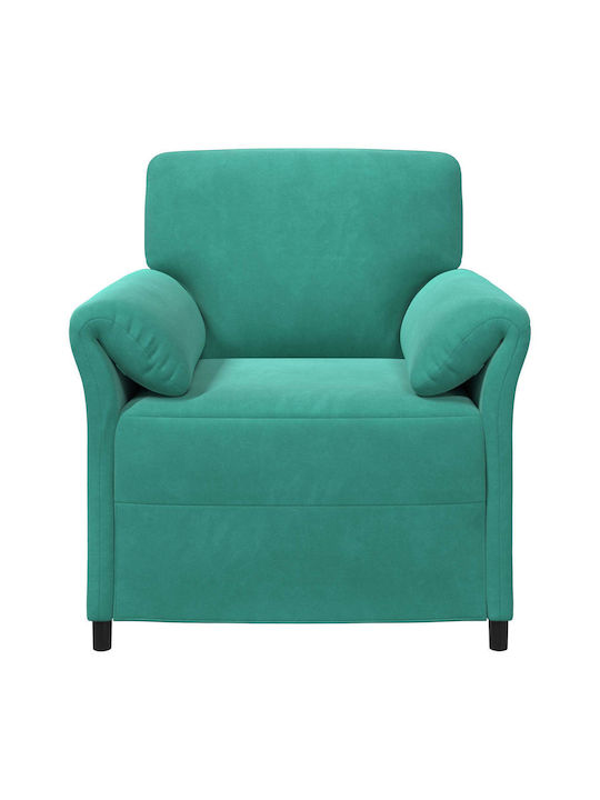 Velvet Turquoise Armchair 88x83x95cm