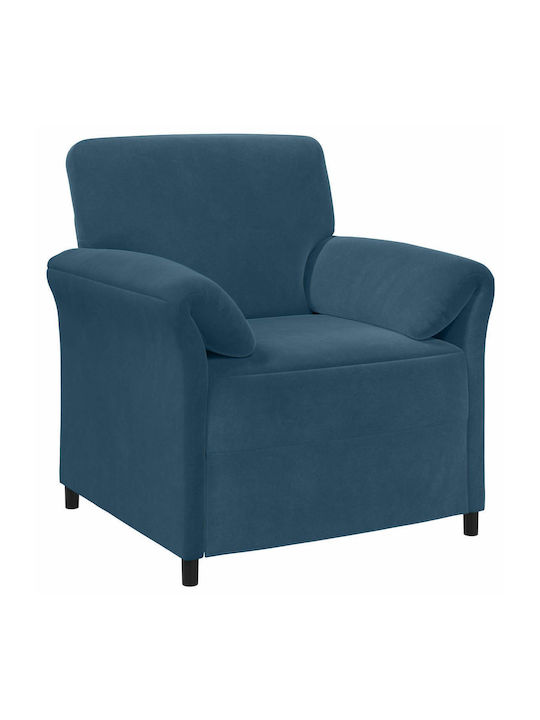 Sessel Aus Samt Blau 88x83x95cm
