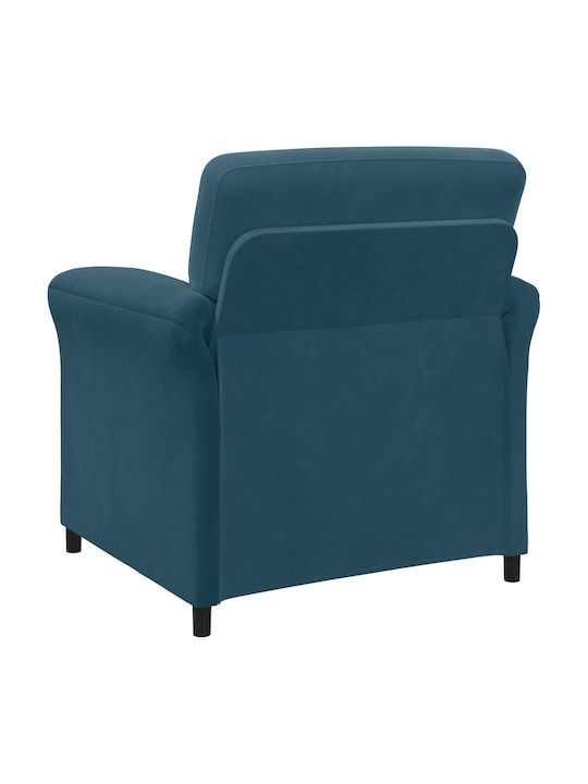 Sessel Aus Samt Blau 88x83x95cm