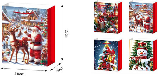 Paper Christmas Gift Bag 18x10x23cm (Miscellaneous Colours)