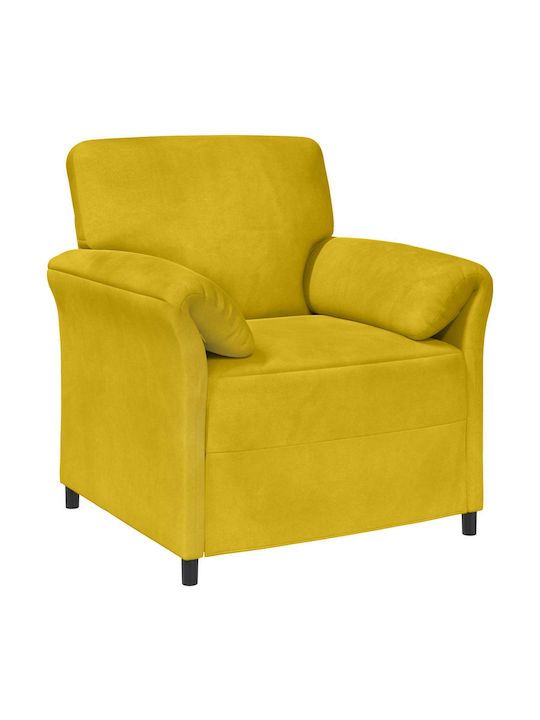 Sessel Aus Samt Gelb 88x83x95cm