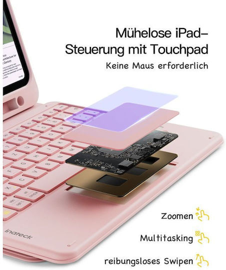 Inateck N0001 Rosa Bluetooth Tablet Hülle Klappdeckel für Ipad 11