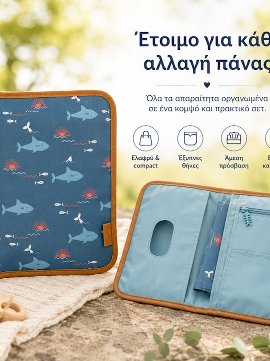 Fresk Portable Changing Pad Blue 18x26cm