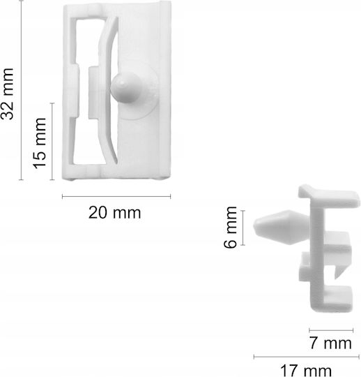 White Door Sill Trim Clip Bmw E36 E46 E90