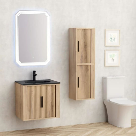 Inter Ceramic Arezzo Колона за баня Подова М35xД30xВ120cm Естествено дърво