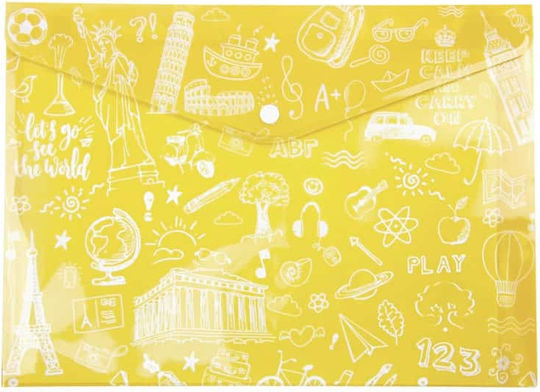 Typotrust Папка с Бутон Doodle A4 33x24см Фуксия