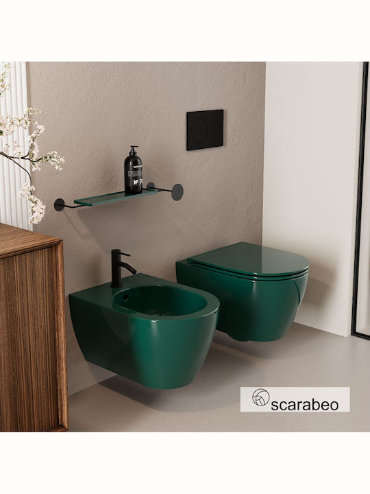 Scarabeo Λεκάνη Κρεμαστή με Slim Κάλυμμα Soft Close Scarabeo Λεκάνη Κρεμαστή με Slim Κάλυμμα Soft Close